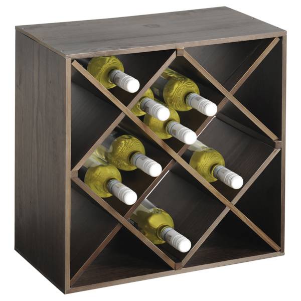 Weinflaschen-Regalsystem Pinir Braun - Pinie - 50 x 50 x 25 cm