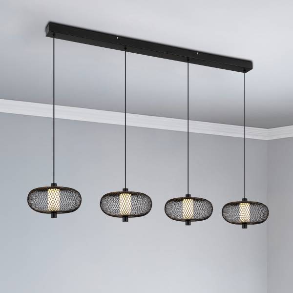 Pendelleuchte Astri Typ B Eisen / PVC - 4-flammig