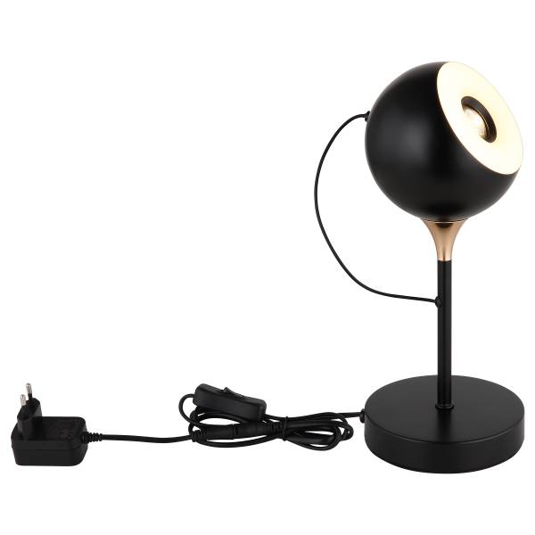 Tischleuchte Donovan Eisen / PVC - 1-flammig