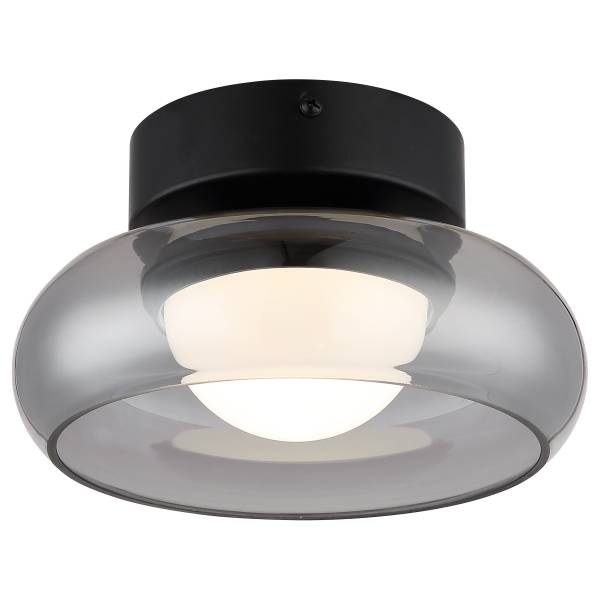 Deckenleuchte Carlene Typ A Eisen / Rauchglas - 1-flammig