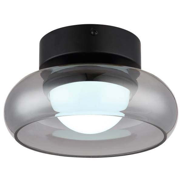 Deckenleuchte Carlene Typ A Eisen / Rauchglas - 1-flammig
