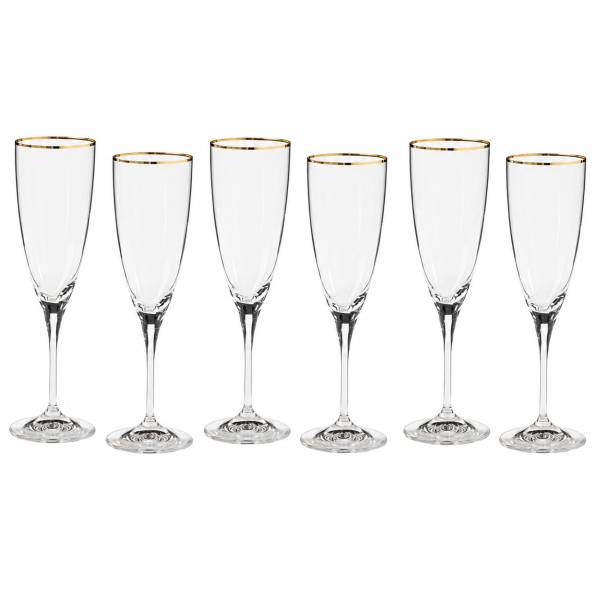 Sektgläser Sensa Gold 6er-Set Glas