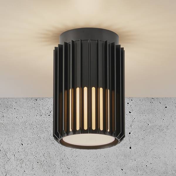 Deckenleuchte Aludra Aluminium / Polycarbonat - 1-flammig - Schwarz