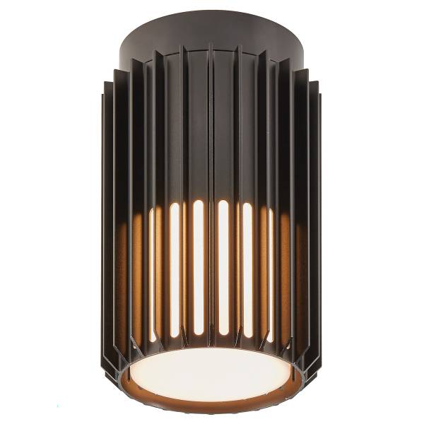 Deckenleuchte Aludra Aluminium / Polycarbonat - 1-flammig - Schwarz
