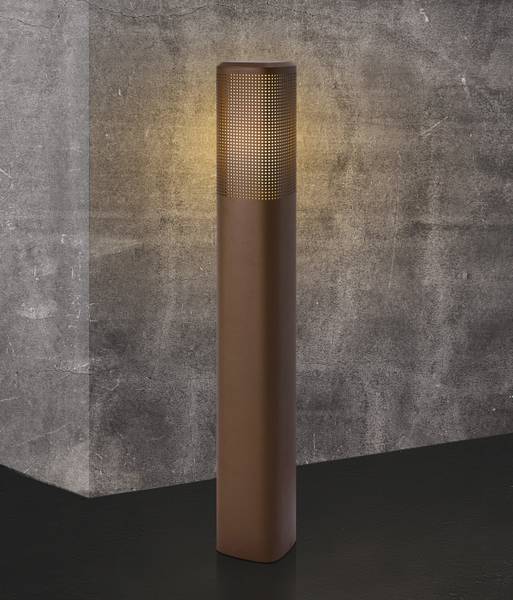 Wegeleuchte Sidara 95 Aluminium / Polycarbonat - 1-flammig - Braun