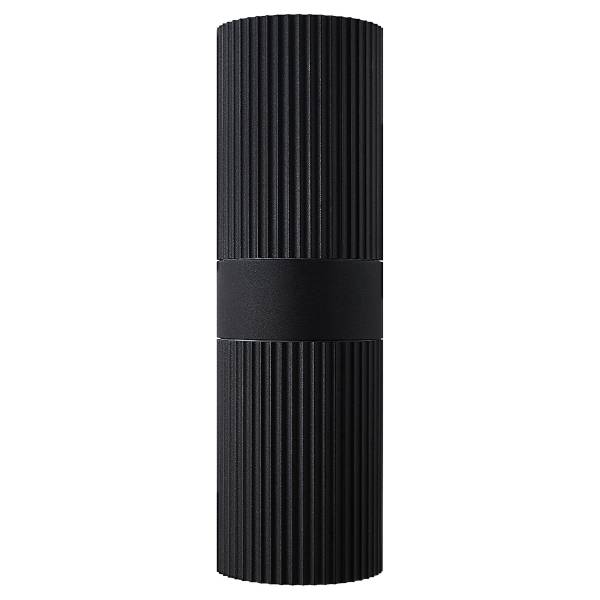Wandleuchte Kyklop Ripple Aluminium / Milchglas - 2-flammig