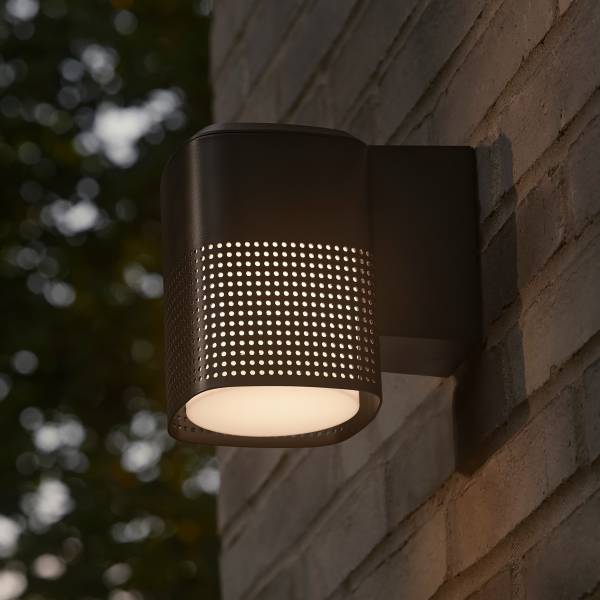 Wandleuchte Sidara Aluminium / Polycarbonat - 1-flammig - Schwarz