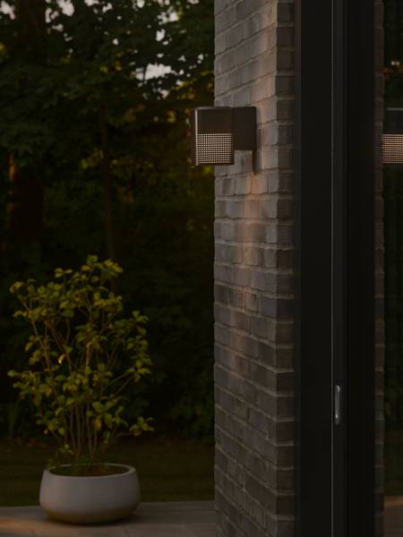 Wandleuchte Sidara Aluminium / Polycarbonat - 1-flammig - Schwarz