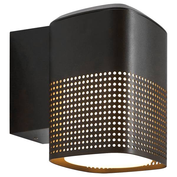 Wandleuchte Sidara Aluminium / Polycarbonat - 1-flammig - Schwarz