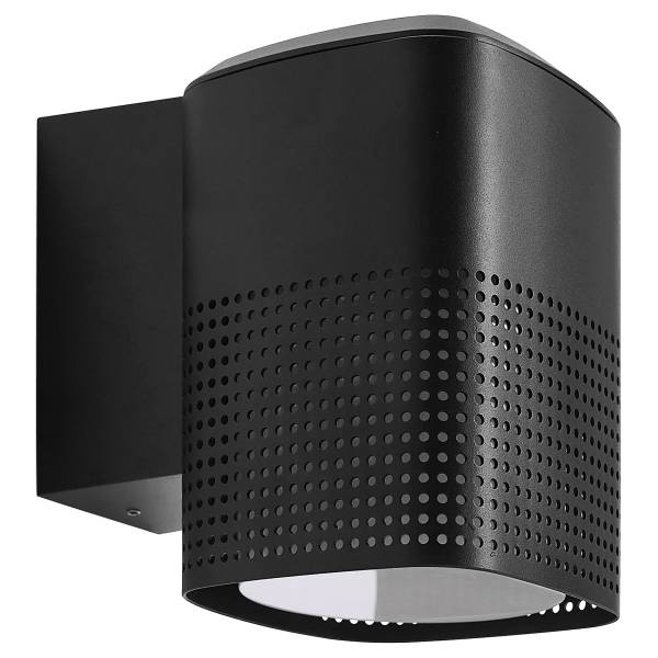 Wandleuchte Sidara Aluminium / Polycarbonat - 1-flammig - Schwarz