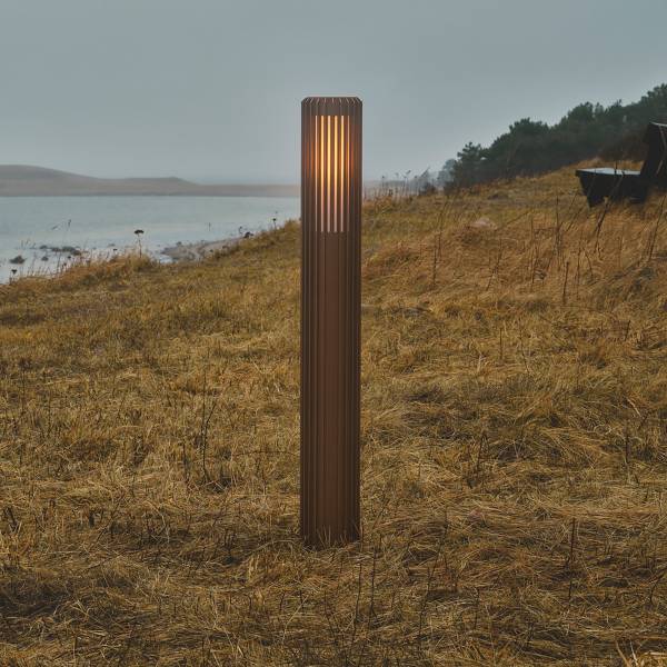 Wegeleuchte Aludra 95 Aluminium / Polycarbonat - 1-flammig - Braun