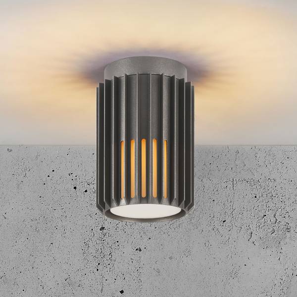 Deckenleuchte Aludra Aluminium / Polycarbonat - 1-flammig - Grau