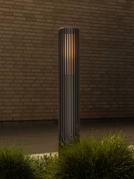 Wegeleuchte Aldura 95 Aluminium / Polycarbonat - 1-flammig - Grau