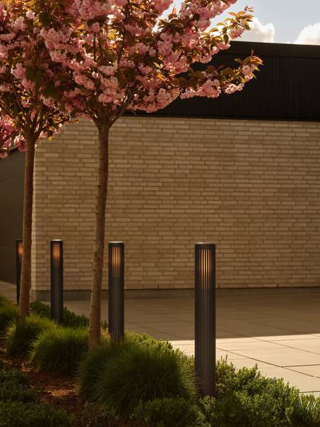 Wegeleuchte Aldura 95 Aluminium / Polycarbonat - 1-flammig - Grau