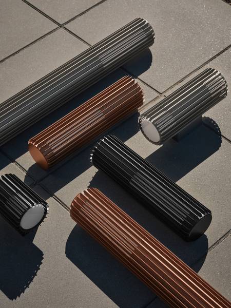 Wegeleuchte Aldura 95 Aluminium / Polycarbonat - 1-flammig - Grau