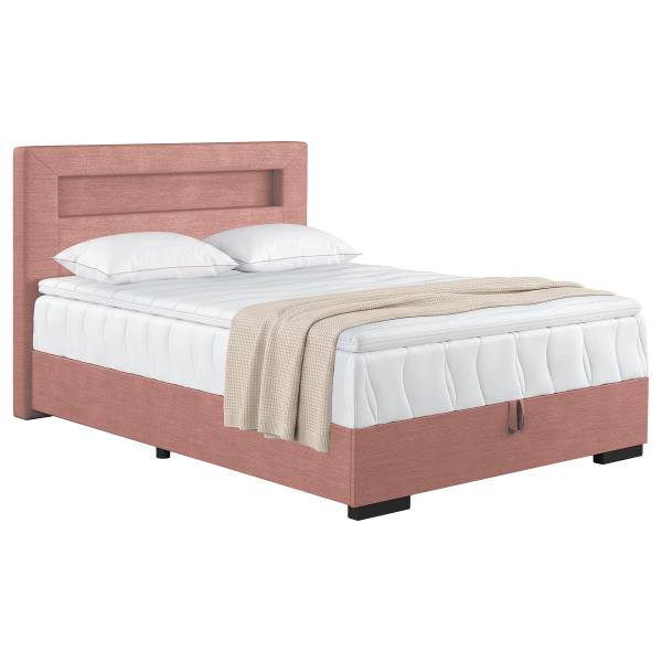 Beleuchtetes Boxbett Taggon Flachgewebe Cailin: Altrosa - 140 x 200cm - H4