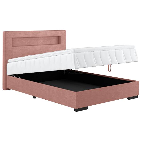 Beleuchtetes Boxbett Taggon Flachgewebe Cailin: Altrosa - 140 x 200cm - H4