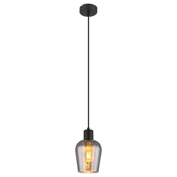 Hanglamp Ryan rookglas/ijzer - Aantal lichtbronnen: 1