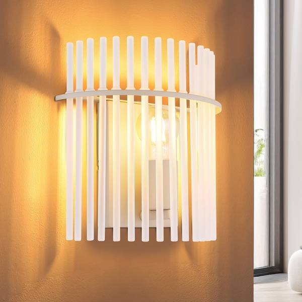 Wandleuchte Gorley satiniertes Glas / Eisen - 1-flammig