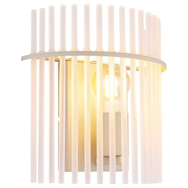 Wandleuchte Gorley satiniertes Glas / Eisen - 1-flammig