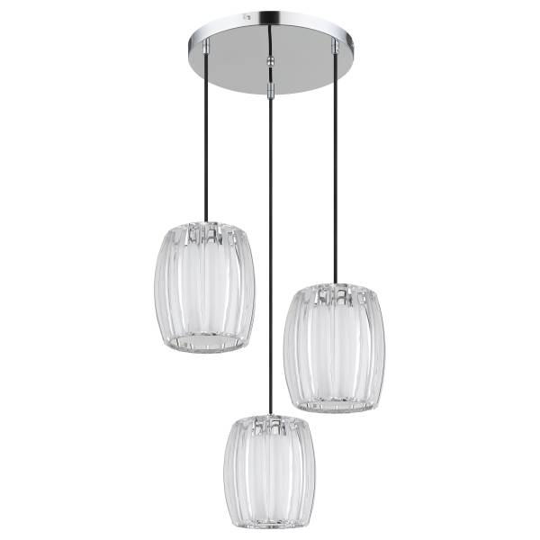 Hanglamp Maribel rond opaalglas/ijzer - 3-lichts