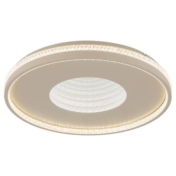 Deckenleuchte Shirley Acryglas / Eisen - 1-flammig - Beige - Durchmesser: 51 cm