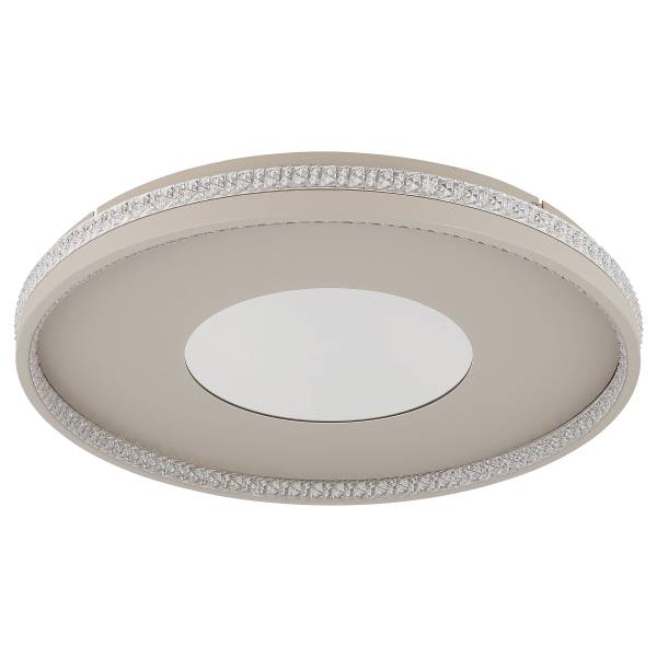 Deckenleuchte Shirley Acryglas / Eisen - 1-flammig - Beige - Durchmesser: 51 cm
