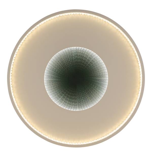 Deckenleuchte Shirley Acryglas / Eisen - 1-flammig - Beige - Durchmesser: 51 cm
