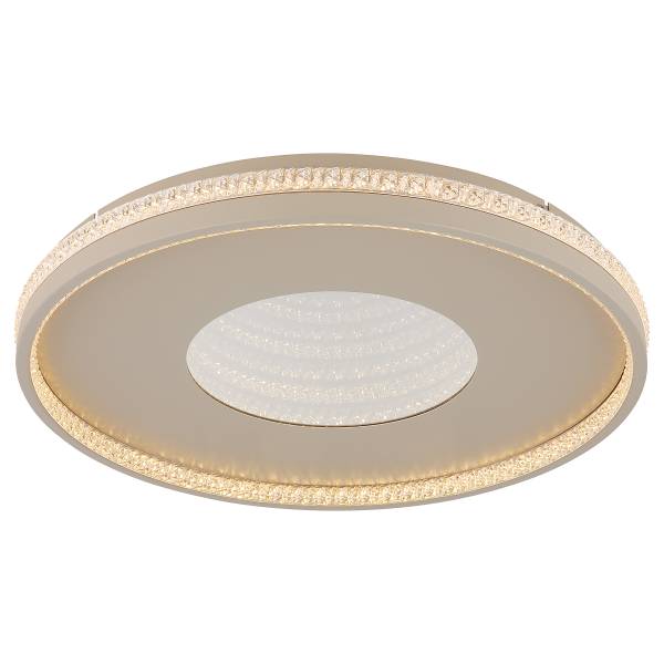 Deckenleuchte Shirley Acryglas / Eisen - 1-flammig - Beige - Durchmesser: 51 cm