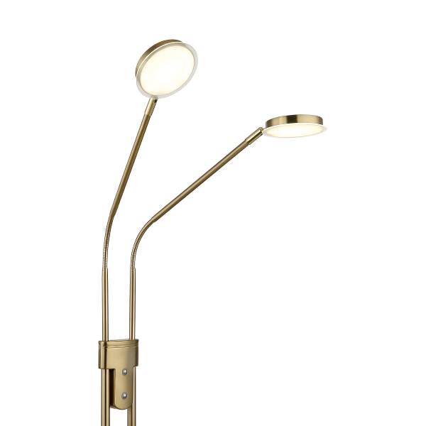 Stehleuchte Silvio Typ A PVC / Eisen - 2-flammig - Messing
