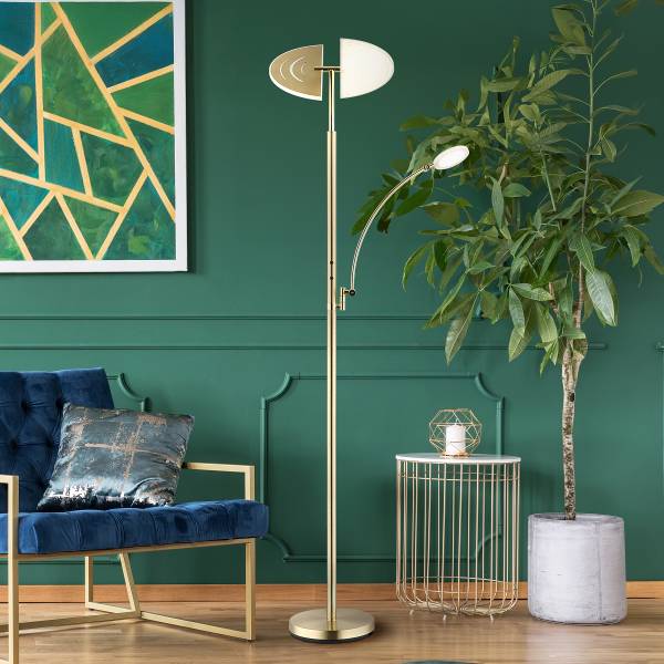 Lampadaire Tirana Fer / PVC - 2 flammes