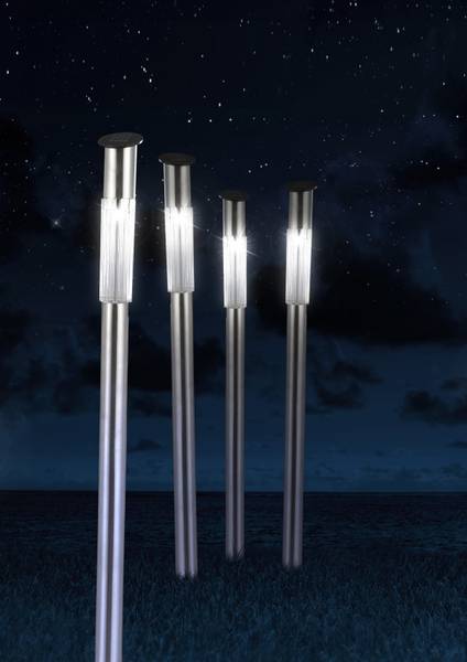 Solarleuchte 33961-3 Acrylglas / Edelstahl - 1-flammig