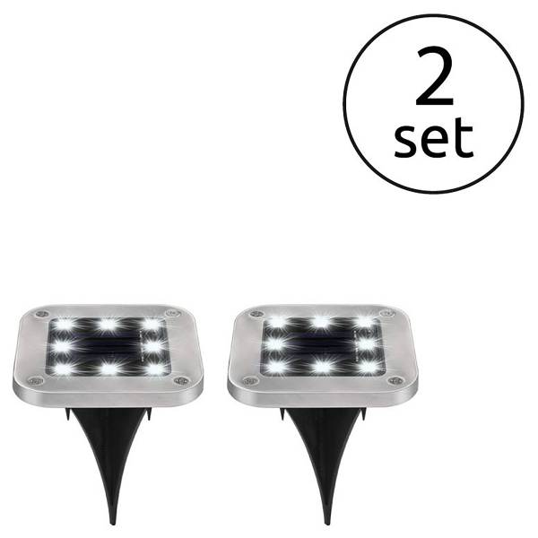 Solarleuchte 33414Q-2 Acrylglas / Edelstahl - 8-flammig