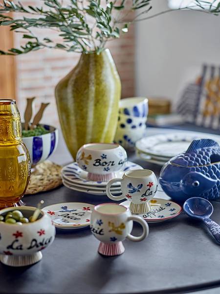Teller Lindsay 4-teilig Steinzeug - Mehrfarbig