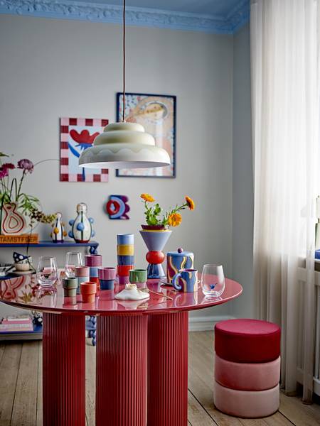 Vase Conneli Dolomit Keramik - Mehrfarbig