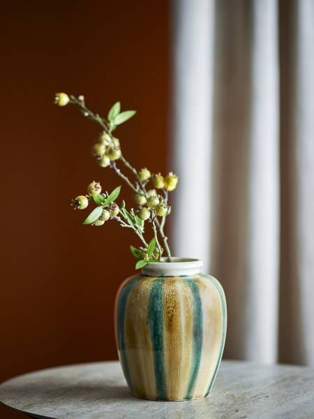 Vase Rahima Steinzeug - Mehrfarbig