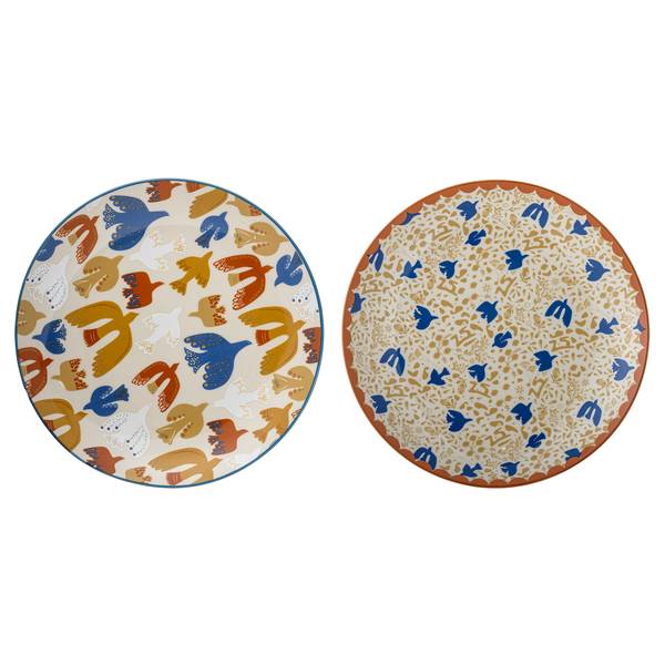 Teller Anniversary 2-teilig Steinzeug - Mehrfarbig - Durchmesser: 25 cm