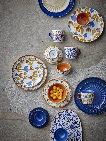 Teller Anniversary 2-teilig Steinzeug - Mehrfarbig - Durchmesser: 25 cm