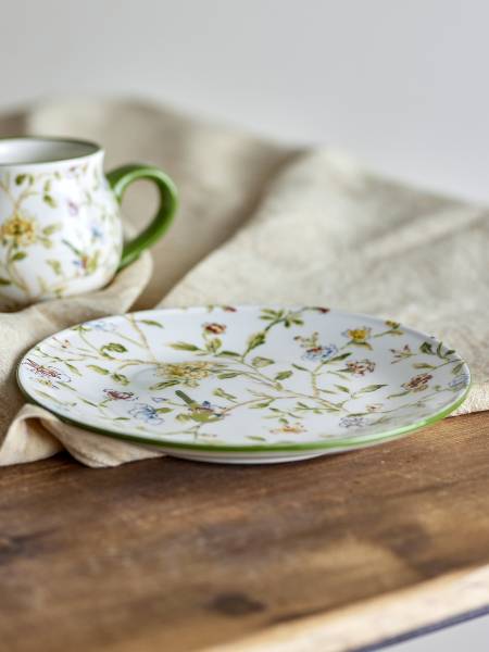 Teller Bloomie 4er-Set Steinzeug - Mehrfarbig