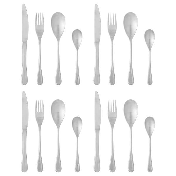 Besteck-Set Elvera 16-teilig Edelstahl - Silber
