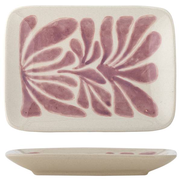 Teller Fauni Mauve Steinzeug - Mehrfarbig