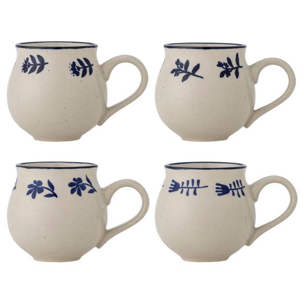 Tassen-Set Eimy 4-teilig Steinzeug - Blau