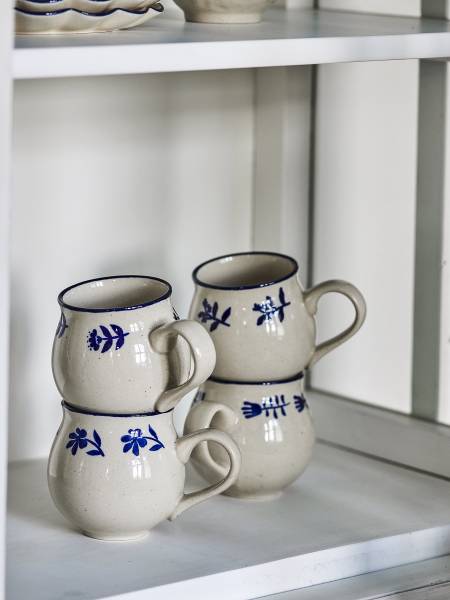 Tassen-Set Eimy 4-teilig Steinzeug - Blau