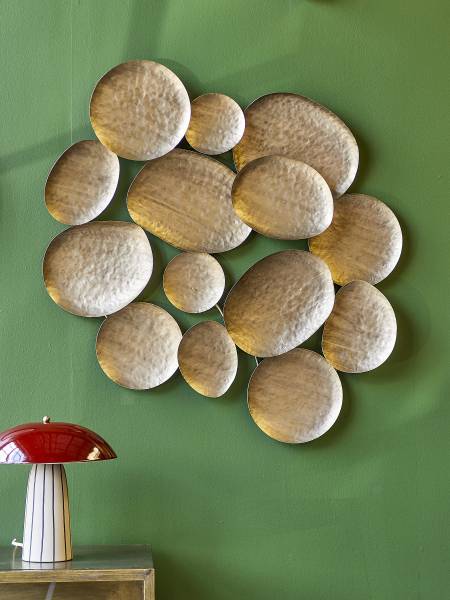 Wanddekoration Raynee Eisen, lackiert - Messing