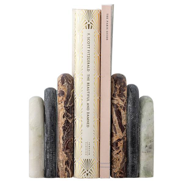 Buchstütze Vani 2er-Set Marmor - Mehrfarbig