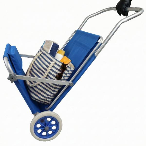 Rollbare Sonnenliege Valda Blau / Silber
