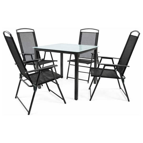 Sitzgruppe Driaa Weiß - Breite: 80 cm - 5-teilig