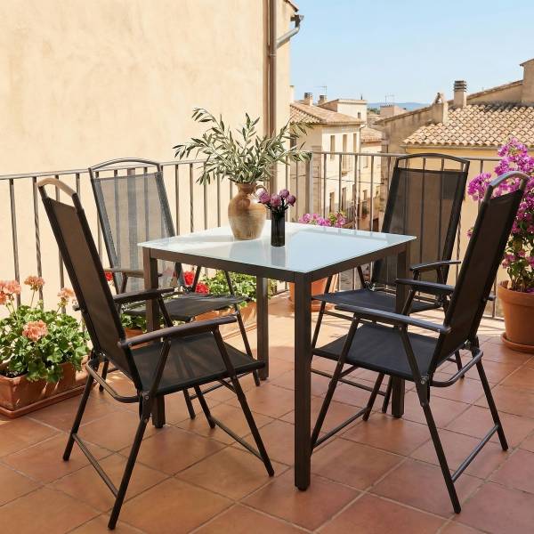 Sitzgruppe Driaa Weiß - Breite: 80 cm - 5-teilig