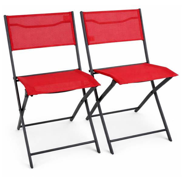 Gartenstuhl Sumila Rot - 2er Set