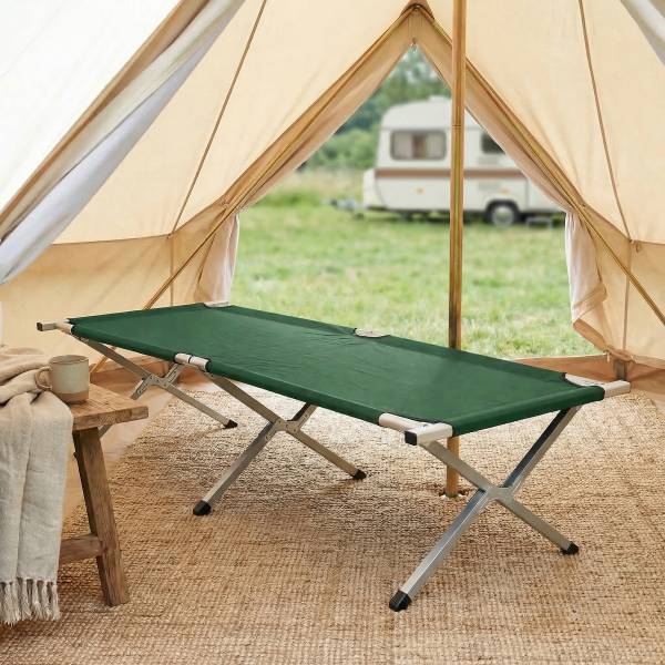 Campingbett Tosali Grün - Tiefe: 210 cm